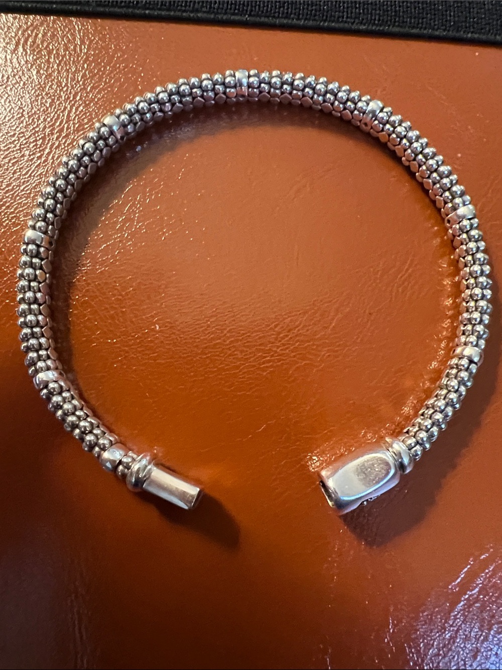 LAGOS Silver Beaded Cuff Bracelet